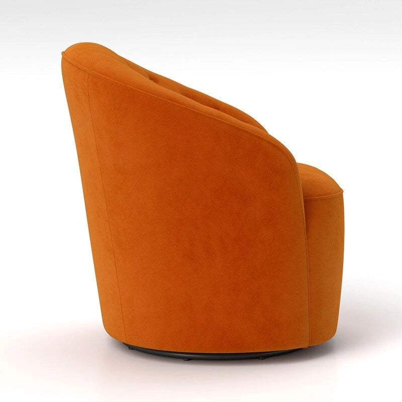 SEYNAR Fauteuil pivotant à 360 degrés en velours moderne avec dossier capitonné - Lot de 2