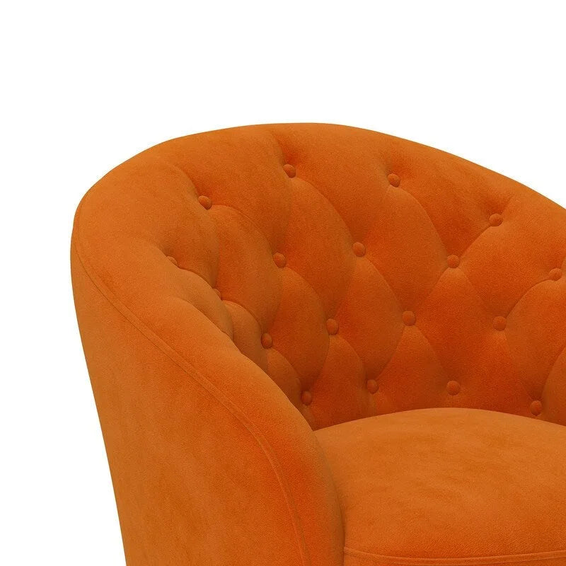 SEYNAR Fauteuil pivotant à 360 degrés en velours moderne avec dossier capitonné - Lot de 2
