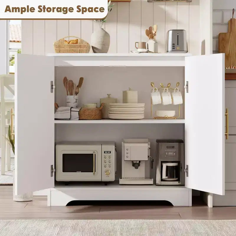 30 Rattan Sideboard Buffet Cabinet, Modern Console Table for Living Room, Kitchen, Hallway, Dining Room, Entryway