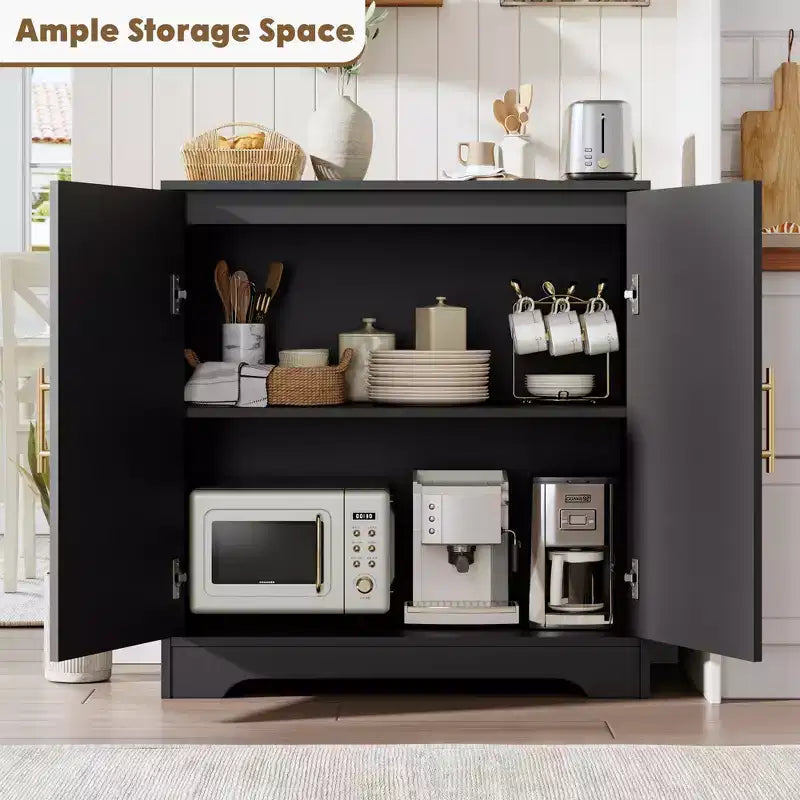 30 Rattan Sideboard Buffet Cabinet, Modern Console Table for Living Room, Kitchen, Hallway, Dining Room, Entryway