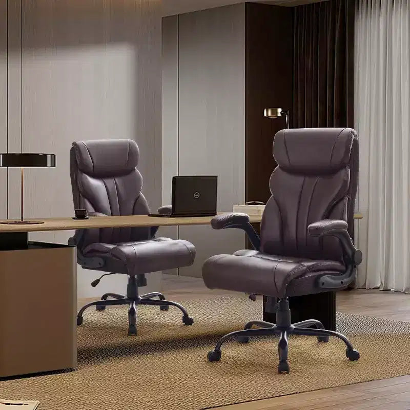 Ergonomic High Back Computer Gaming Chair, Wide Heavy Duty Task Desk Chair, PU Leather, 500 lbs