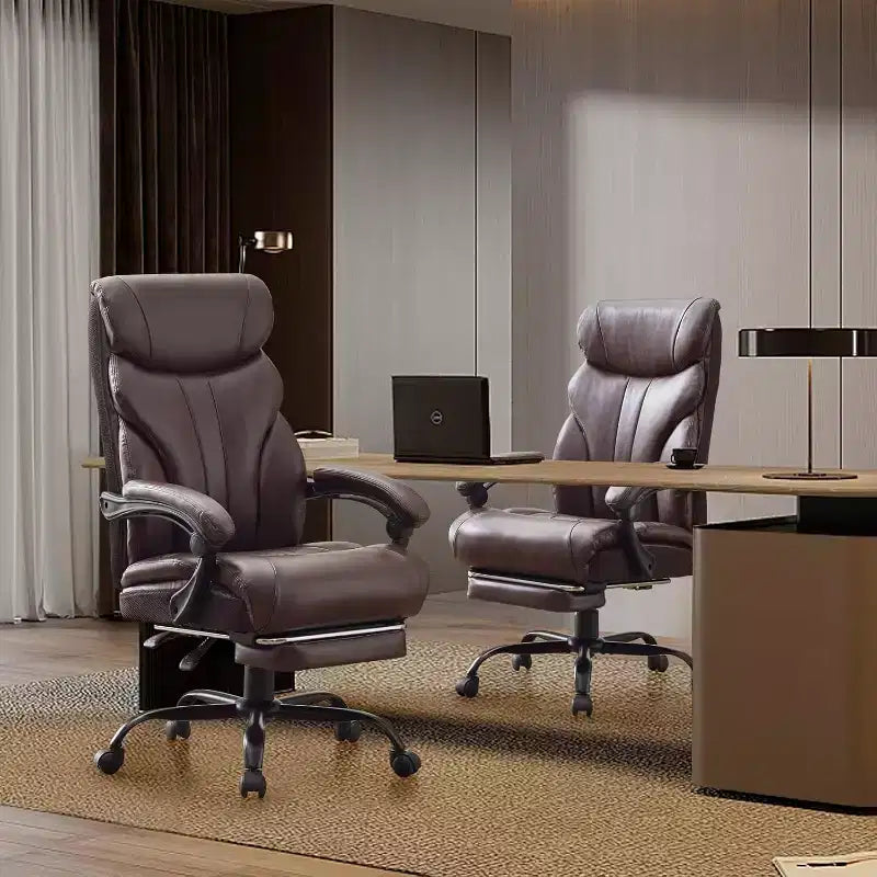 Ergonomic High Back Computer Gaming Chair, Wide Heavy Duty Task Desk Chair, PU Leather, 500 lbs