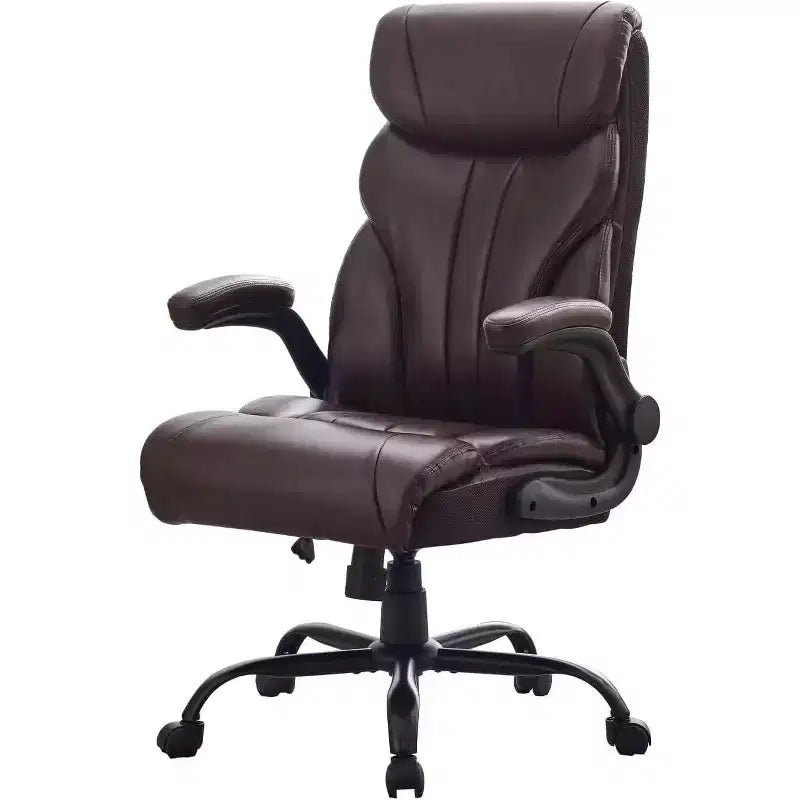 Ergonomic High Back Computer Gaming Chair, Wide Heavy Duty Task Desk Chair, PU Leather, 500 lbs
