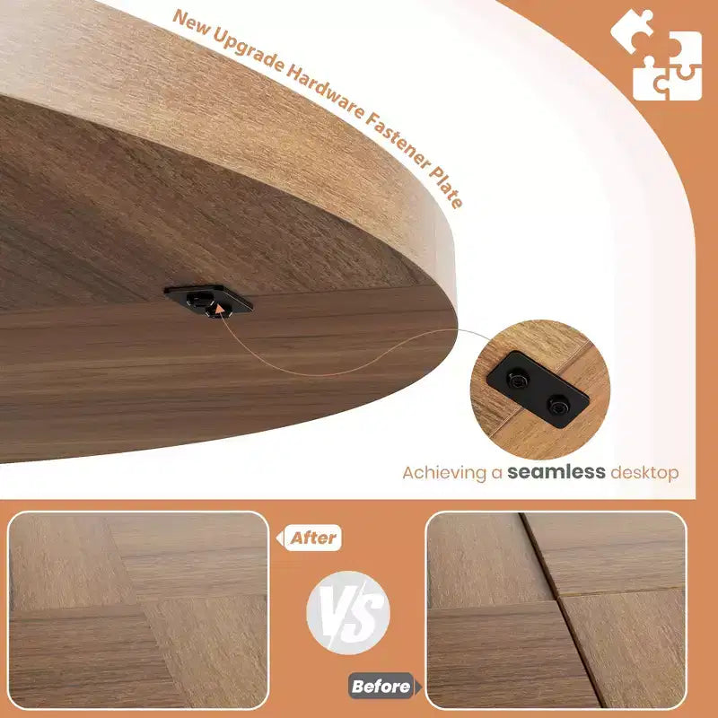 47 Round Dining Table with Sturdy Pedestal Base, Space Saving for Living Room, Kitchen, Apartment