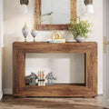 47-Inch Farmhouse Console Table with Storage, Industrial Entryway Accent Table for Living Room, Hallway