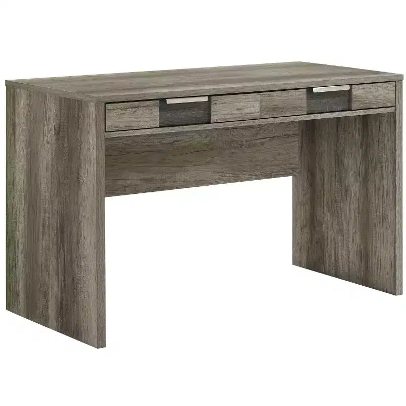 Modern 48" Wooden Computer Desk with Two Drawers, Writing Desk for Home Office, Study, Bedroom