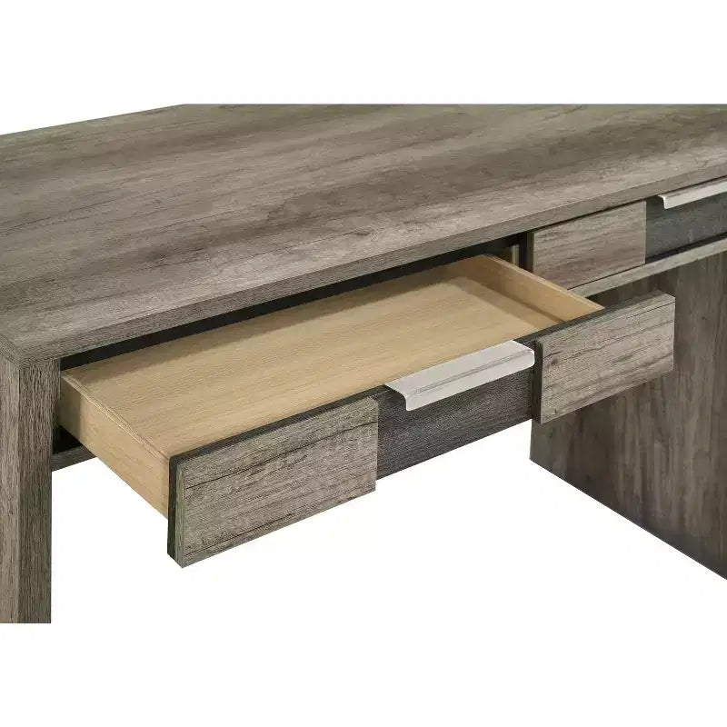 Modern 48" Wooden Computer Desk with Two Drawers, Writing Desk for Home Office, Study, Bedroom