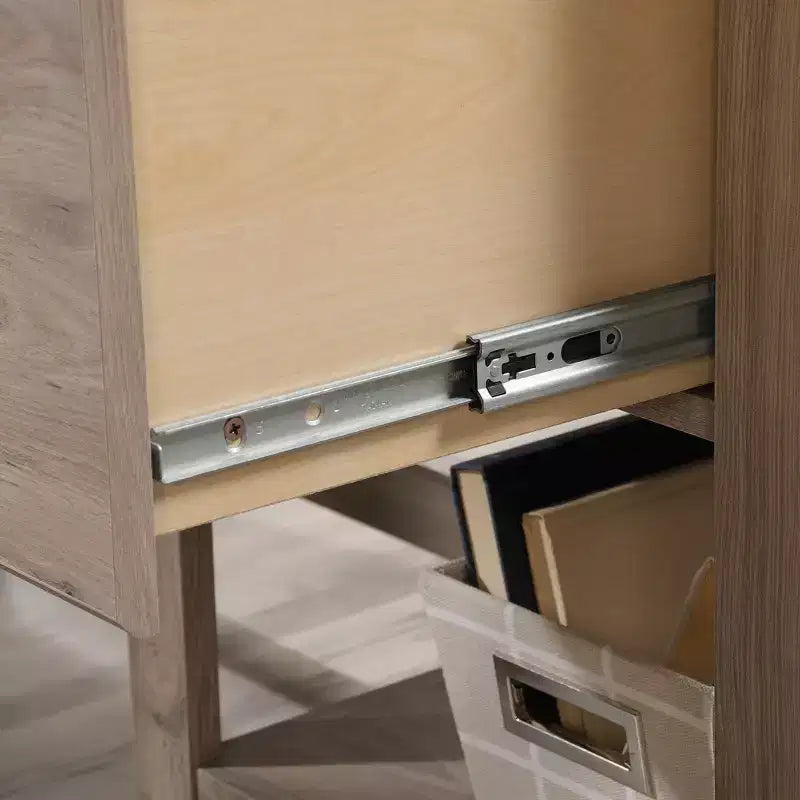 58.66" L-Shaped Corner Desk with File Drawer, Lower Shelf & Cable Grommets, Writing Desk for Home Office