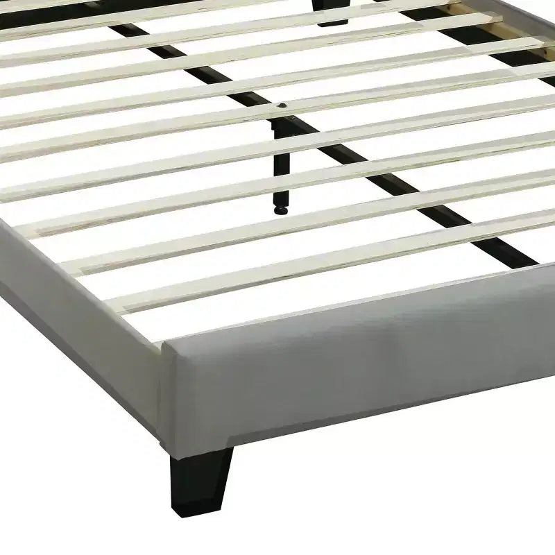 Lucas Contemporary Wood Upholstered Platform Bed with Square Tufted Headboard