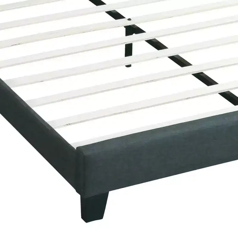 Lucas Contemporary Wood Upholstered Platform Bed with Square Tufted Headboard