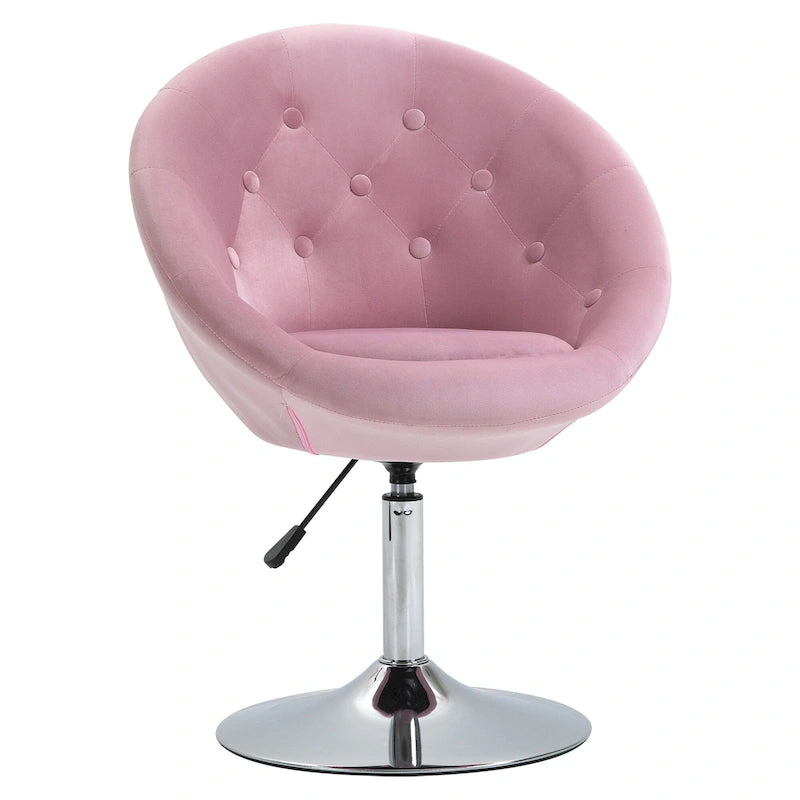 Fauteuil d'appoint pivotant rose moderne 26