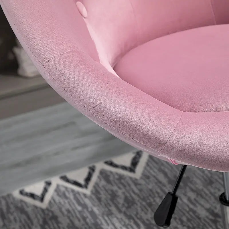 Fauteuil d'appoint pivotant rose moderne 26