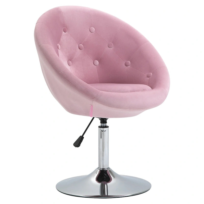 Fauteuil d'appoint pivotant rose moderne 26