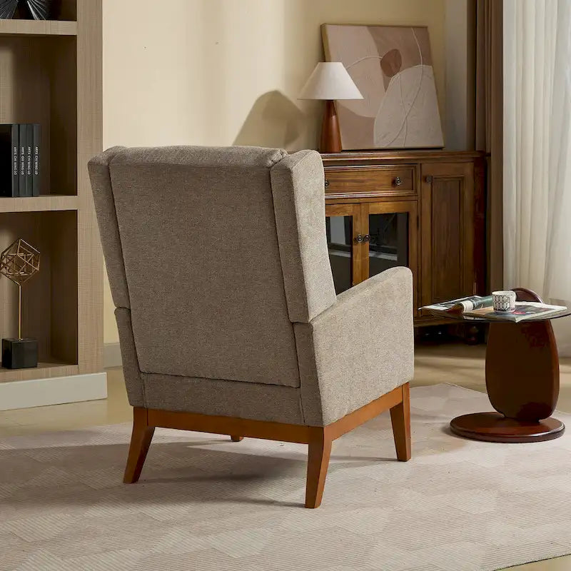 Fauteuil club moderne à dossier haut, en mélange de polyester, pour la lecture