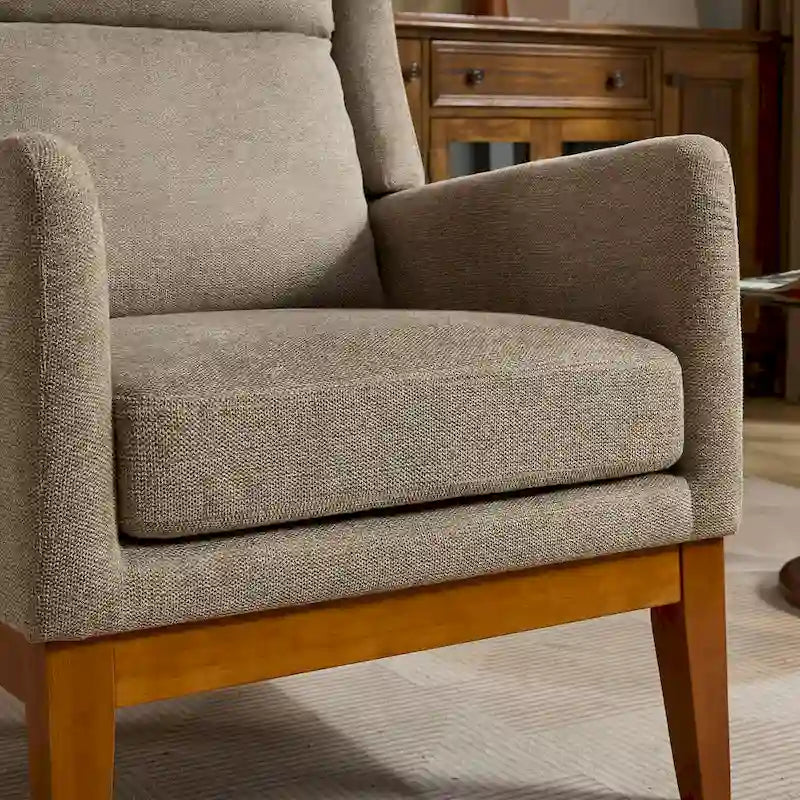 Fauteuil club moderne à dossier haut, en mélange de polyester, pour la lecture
