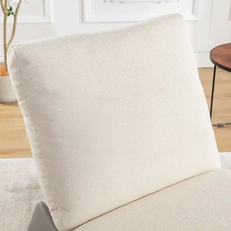 Fauteuil inclinable à bascule en velours côtelé avec repose-pieds et pied en cuir PU