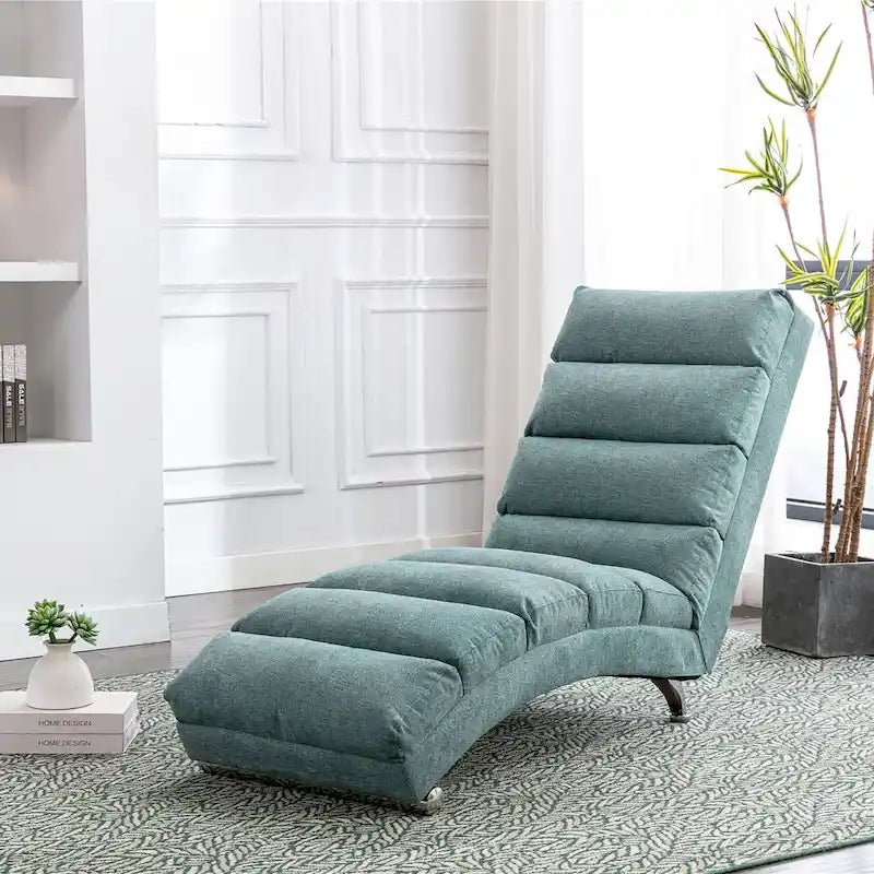 Chaise longue de massage intérieure en lin
