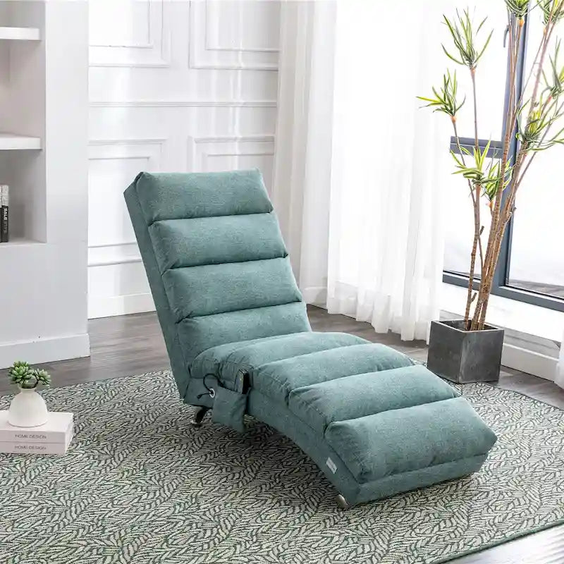 Chaise longue de massage intérieure en lin
