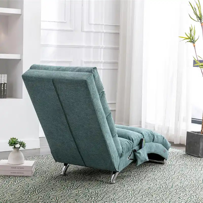 Chaise longue de massage intérieure en lin
