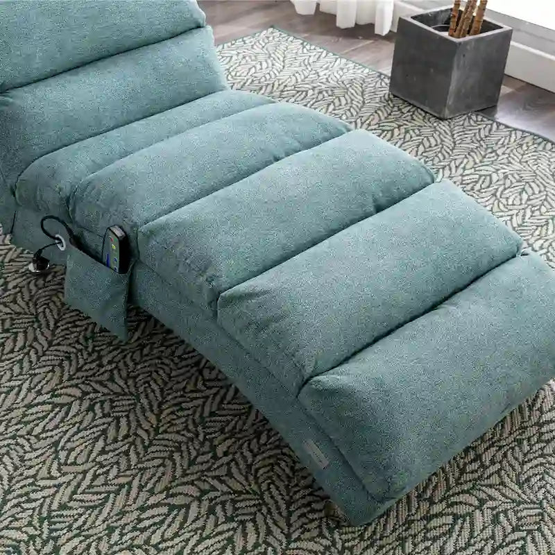 Chaise longue de massage intérieure en lin