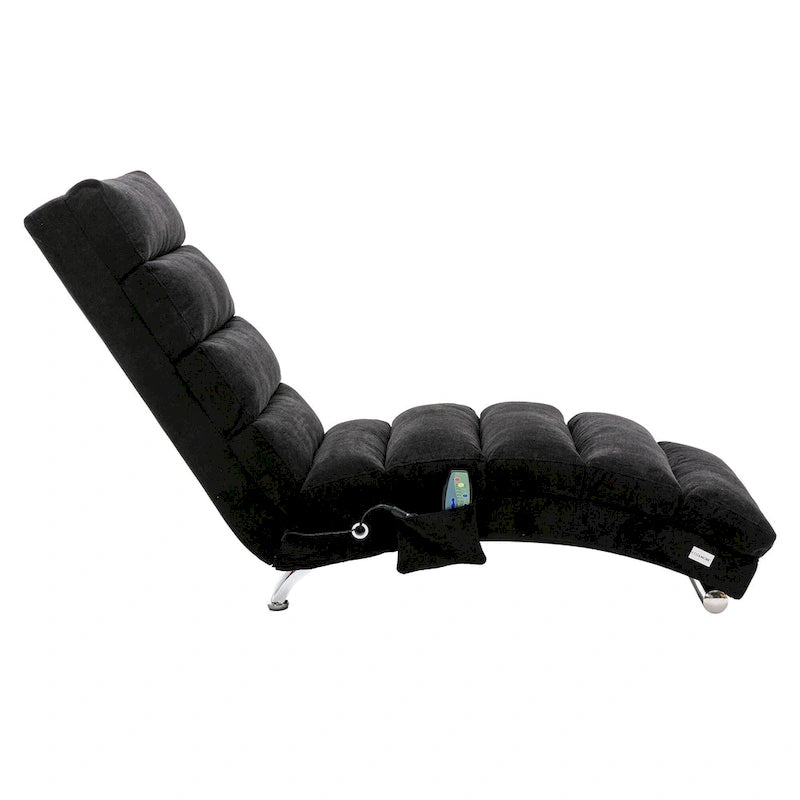 Chaise longue de massage intérieure en lin