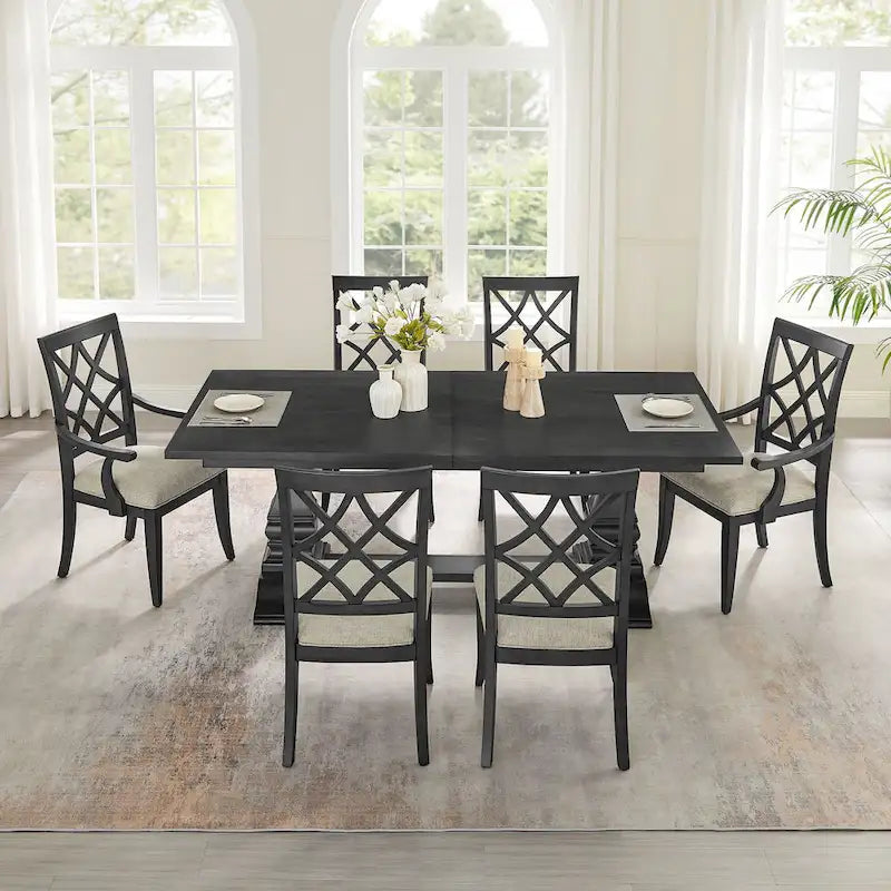 Lot de 2 chaises de salle à manger modernes avec accoudoirs et assise rembourrée, convient pour le salon, la salle à manger et le bar.