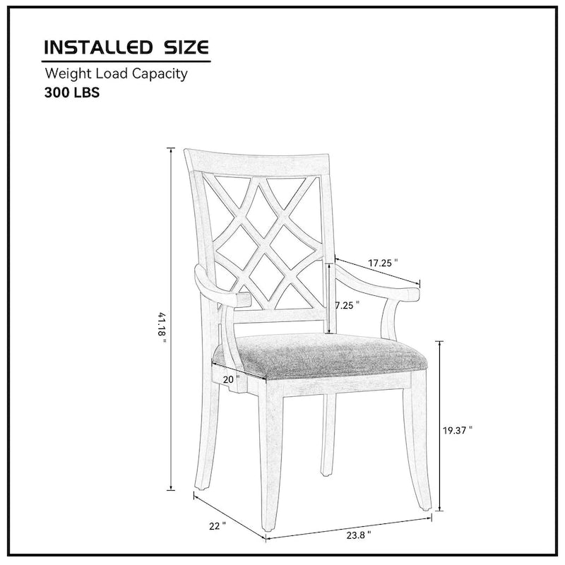 Lot de 2 chaises de salle à manger modernes avec accoudoirs et assise rembourrée, convient pour le salon, la salle à manger et le bar.