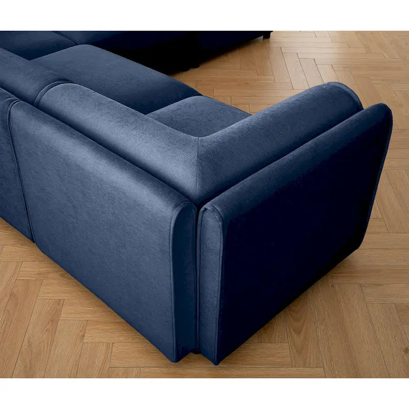 Canapé modulable 2 places en chenille de 75,5 po avec coffre de rangement, combinaison à assembler soi-même