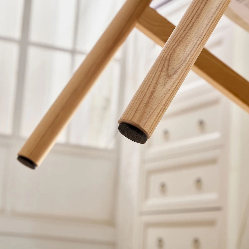 Chaise de salle à manger moderne sans accoudoirs, avec cadre en bois et assise rembourrée, adaptée à la cuisine, au salon et au restaurant