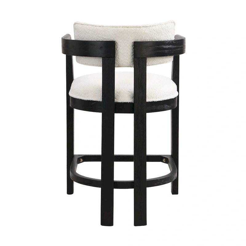 Ensemble de bar 5 pièces Netia à hauteur de comptoir avec chaises rembourrées en bouclette et piètement de table en métal par Christopher Knight Home