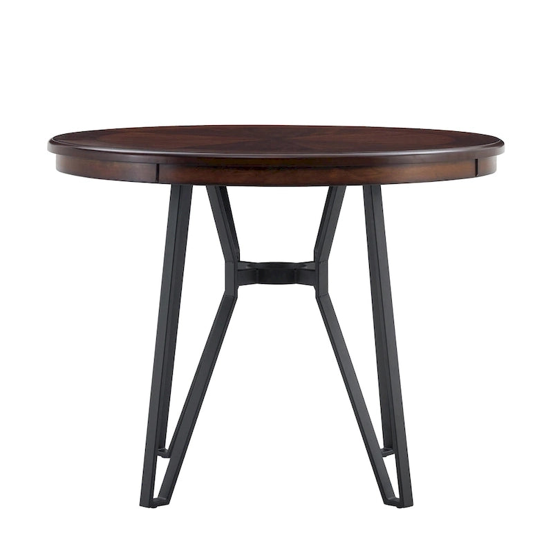 Ensemble de bar 5 pièces Netia à hauteur de comptoir avec chaises rembourrées en bouclette et piètement de table en métal par Christopher Knight Home