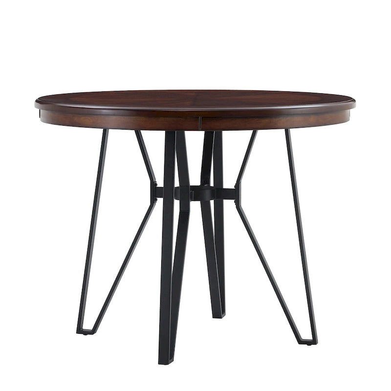 Ensemble de bar 5 pièces Netia à hauteur de comptoir avec chaises rembourrées en bouclette et piètement de table en métal par Christopher Knight Home