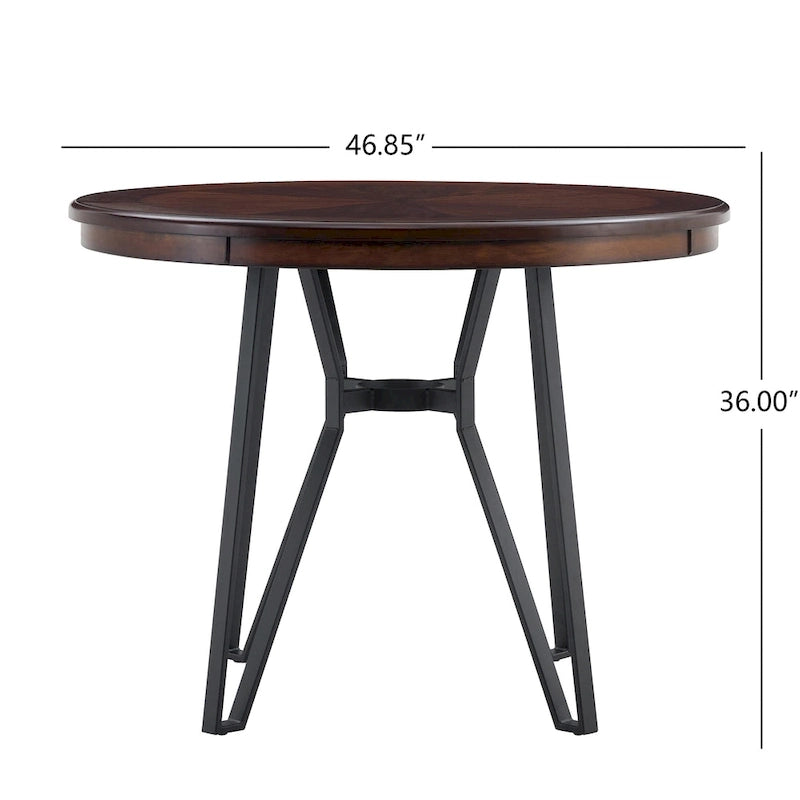 Ensemble de bar 5 pièces Netia à hauteur de comptoir avec chaises rembourrées en bouclette et piètement de table en métal par Christopher Knight Home
