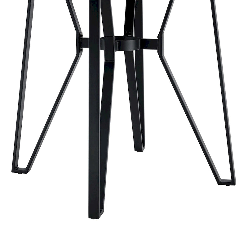 Ensemble de bar 5 pièces Netia à hauteur de comptoir avec chaises rembourrées en bouclette et piètement de table en métal par Christopher Knight Home