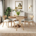 Ensemble de salle à manger 5 pièces en tissu Fescue et bois d'hévéa par Christopher Knight Home