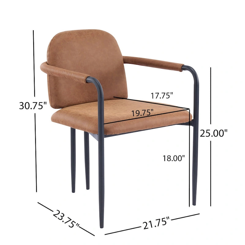 Christopher Knight Home - Chaise de salle à manger rembourrée Logan (Lot de 2)