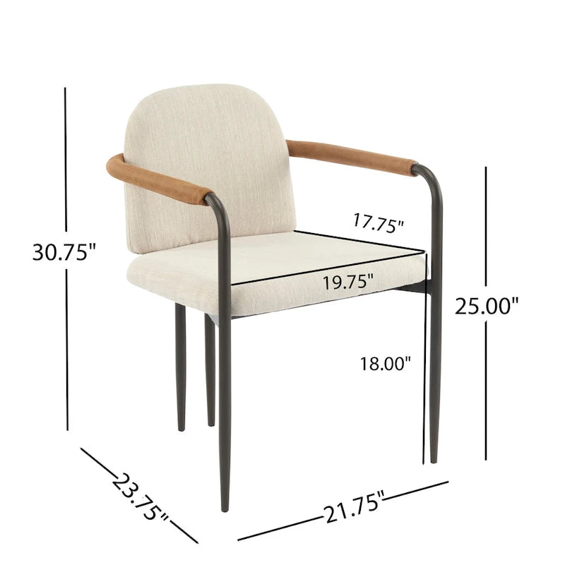 Christopher Knight Home - Chaise de salle à manger rembourrée Logan (Lot de 2)