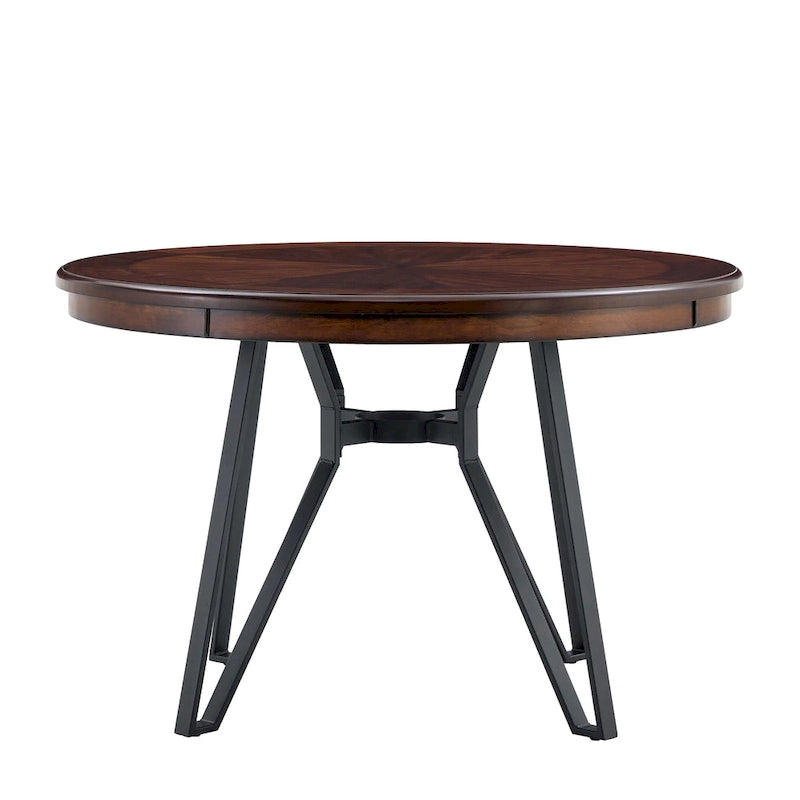 Table à manger ronde Christopher Knight Home avec base en métal - 46,85 L x 46,85 P x 30 H