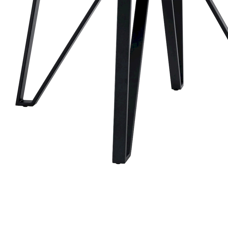 Table à manger ronde Christopher Knight Home avec base en métal - 46,85 L x 46,85 P x 30 H