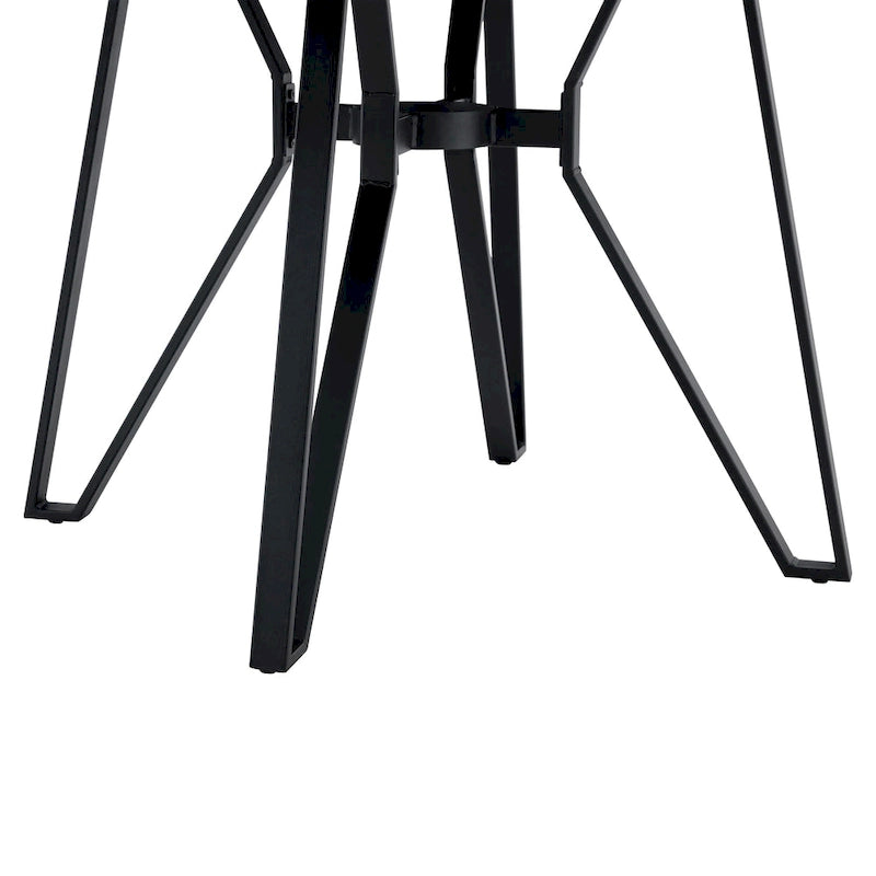 Table à manger ronde Christopher Knight Home avec base en métal - 46,85 L x 46,85 P x 30 H