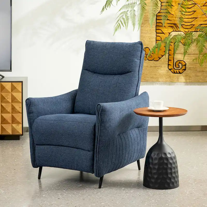 Glitzhome Lot de 2 fauteuils inclinables 41H en tissu avec dossier ergonomique segmenté