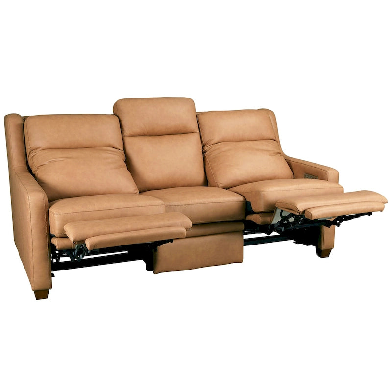 Canapé inclinable en cuir véritable 78 Canapé 3 places inclinable à triple moteur électrique Zéro encombrement avec ports USB et USB-C