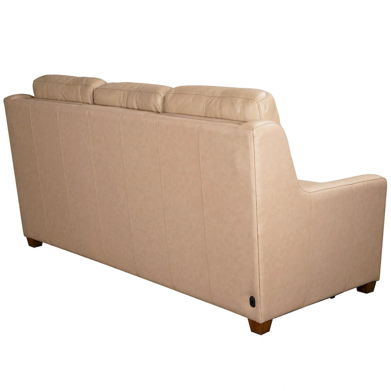 Canapé inclinable en cuir véritable 78 Canapé 3 places inclinable à triple moteur électrique Zéro encombrement avec ports USB et USB-C