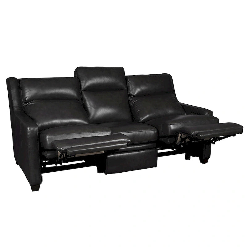 Canapé inclinable en cuir véritable 78 Canapé 3 places inclinable à triple moteur électrique Zéro encombrement avec ports USB et USB-C