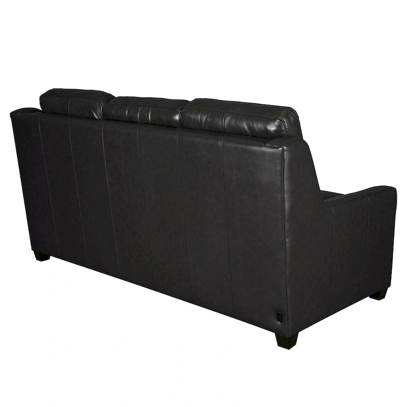 Canapé inclinable en cuir véritable 78 Canapé 3 places inclinable à triple moteur électrique Zéro encombrement avec ports USB et USB-C