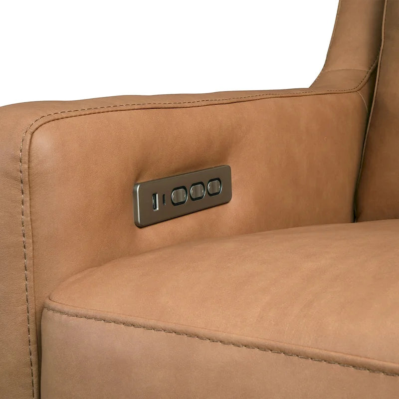 Canapé inclinable en cuir véritable 78 Canapé 3 places inclinable à triple moteur électrique Zéro encombrement avec ports USB et USB-C
