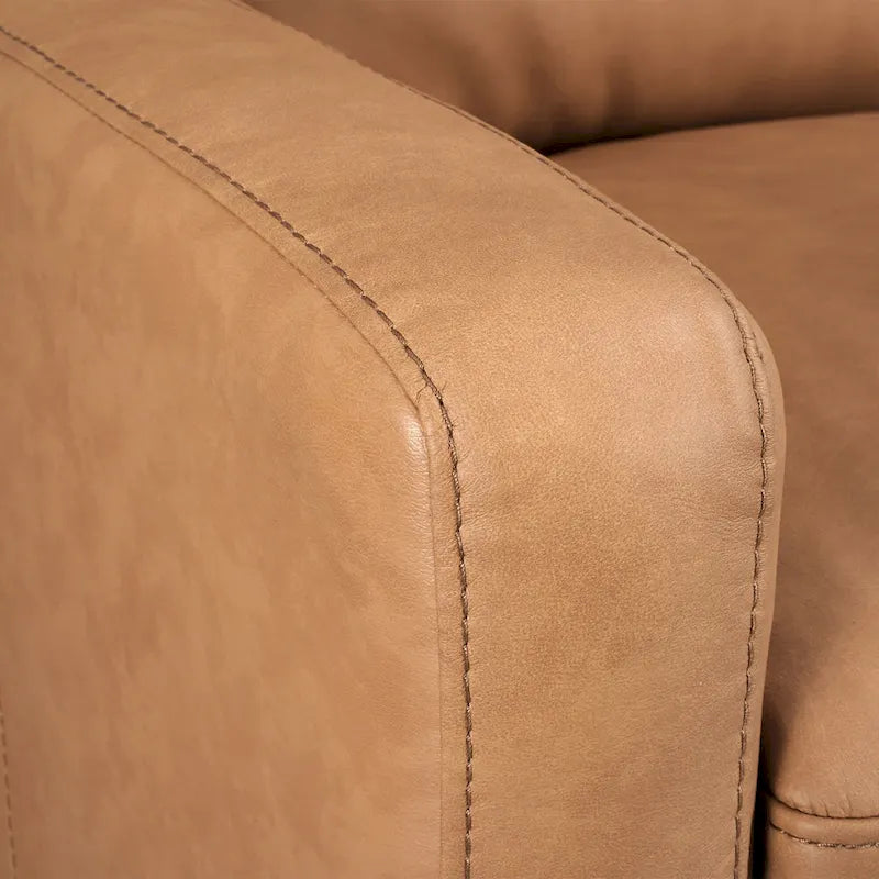 Canapé inclinable en cuir véritable 78 Canapé 3 places inclinable à triple moteur électrique Zéro encombrement avec ports USB et USB-C