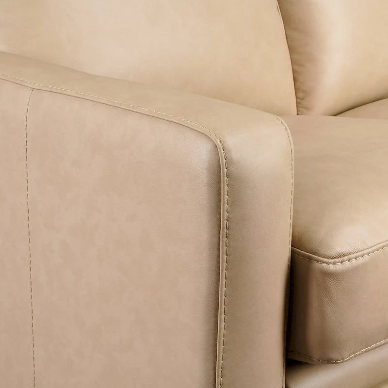 Canapé inclinable en cuir véritable 78 Canapé 3 places inclinable à triple moteur électrique Zéro encombrement avec ports USB et USB-C