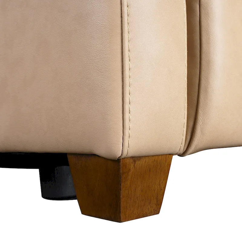 Canapé inclinable en cuir véritable 78 Canapé 3 places inclinable à triple moteur électrique Zéro encombrement avec ports USB et USB-C