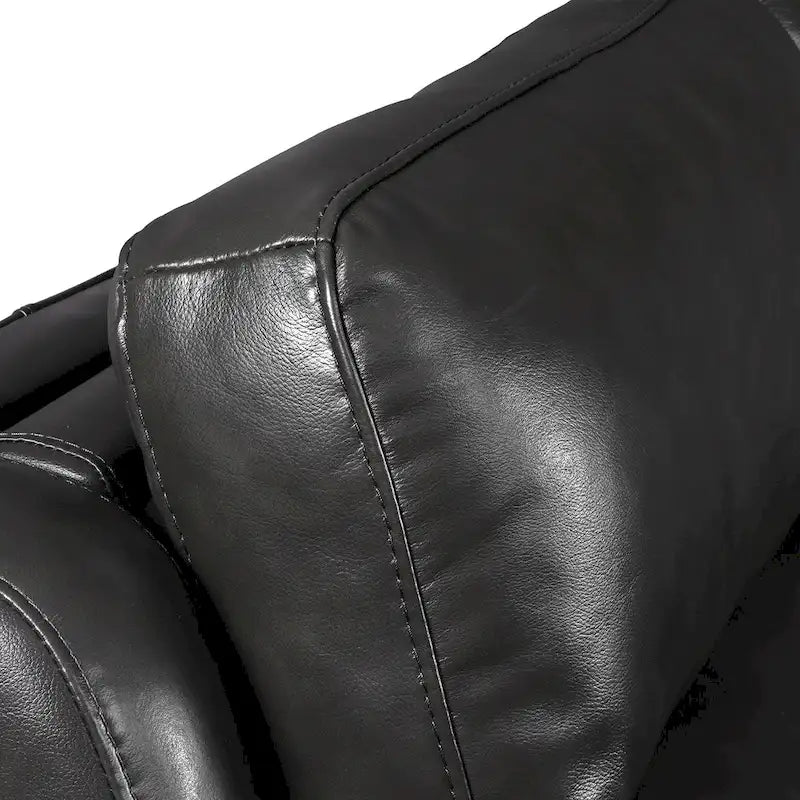 Canapé inclinable en cuir véritable 78 Canapé 3 places inclinable à triple moteur électrique Zéro encombrement avec ports USB et USB-C